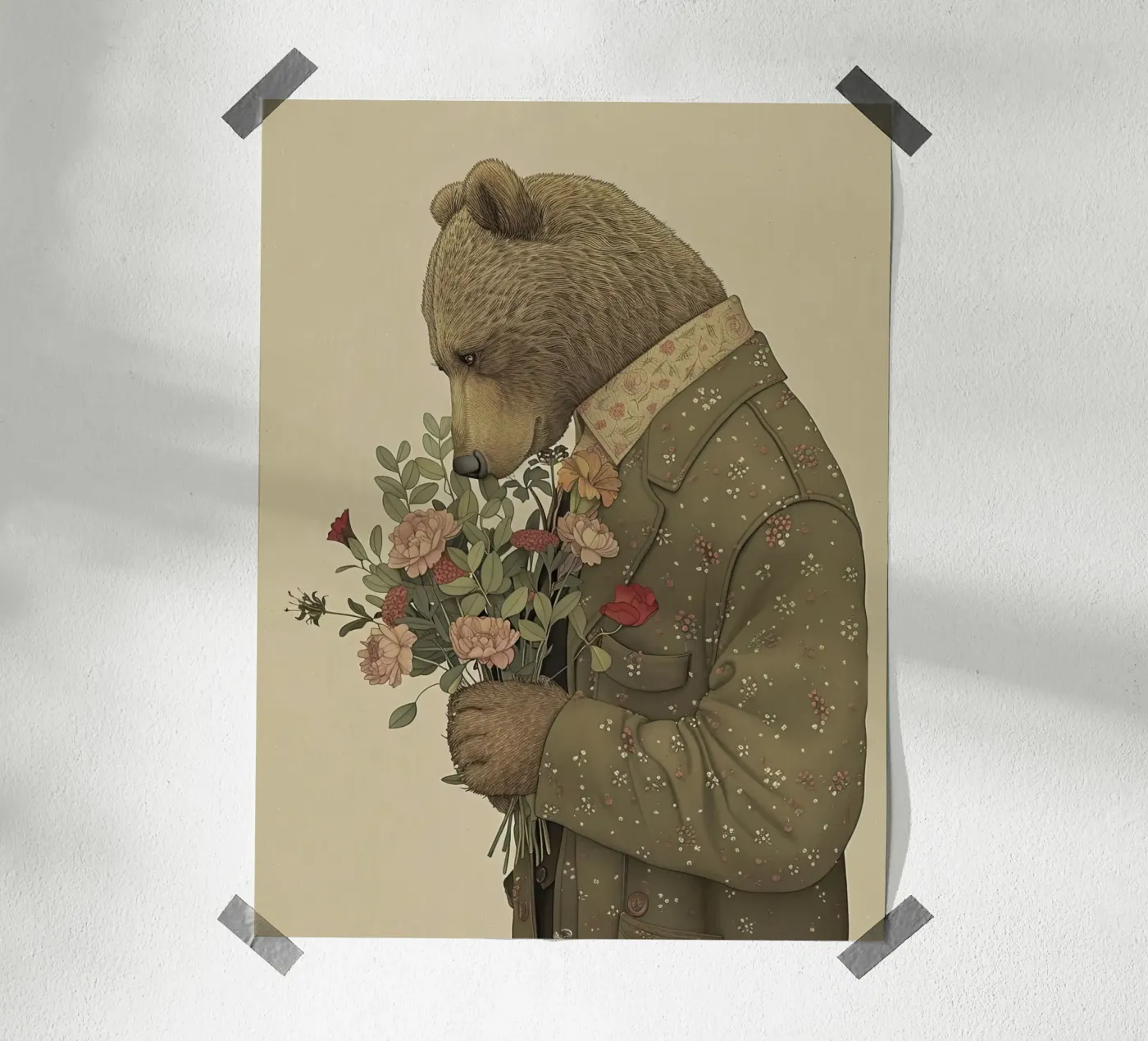 Gentle Bear poster by Rustic Grace Studio 02
