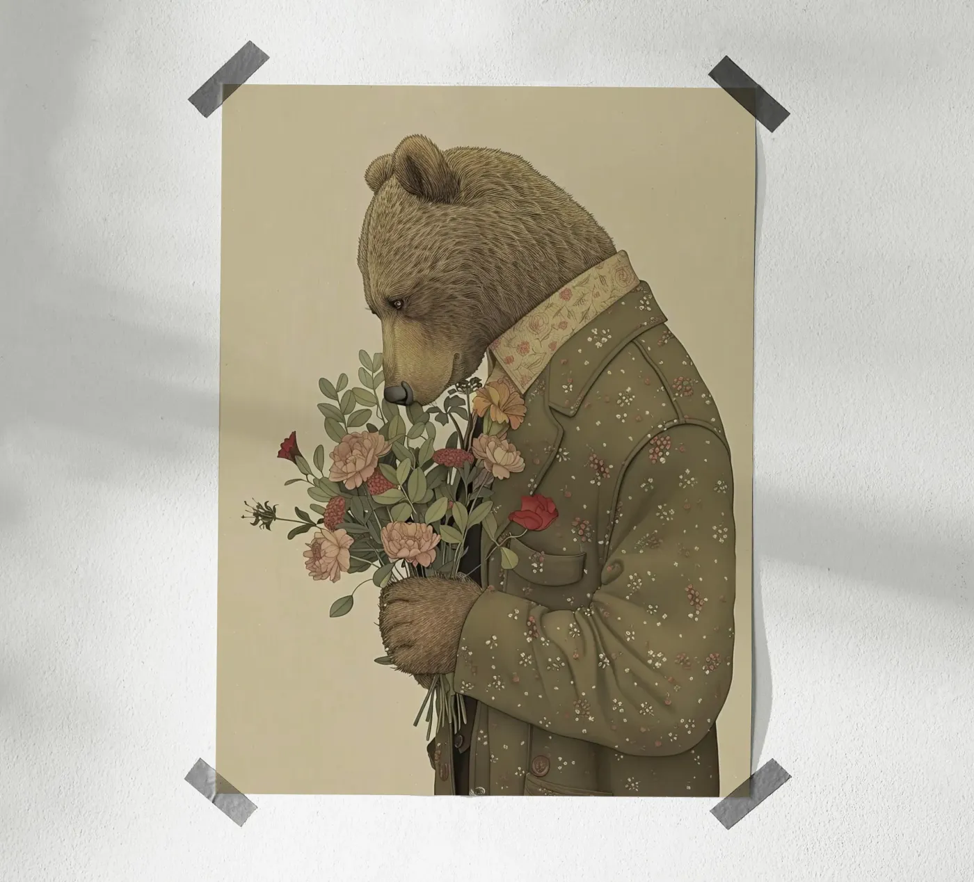 Gentle Bear poster da Rustic Grace Studio 02