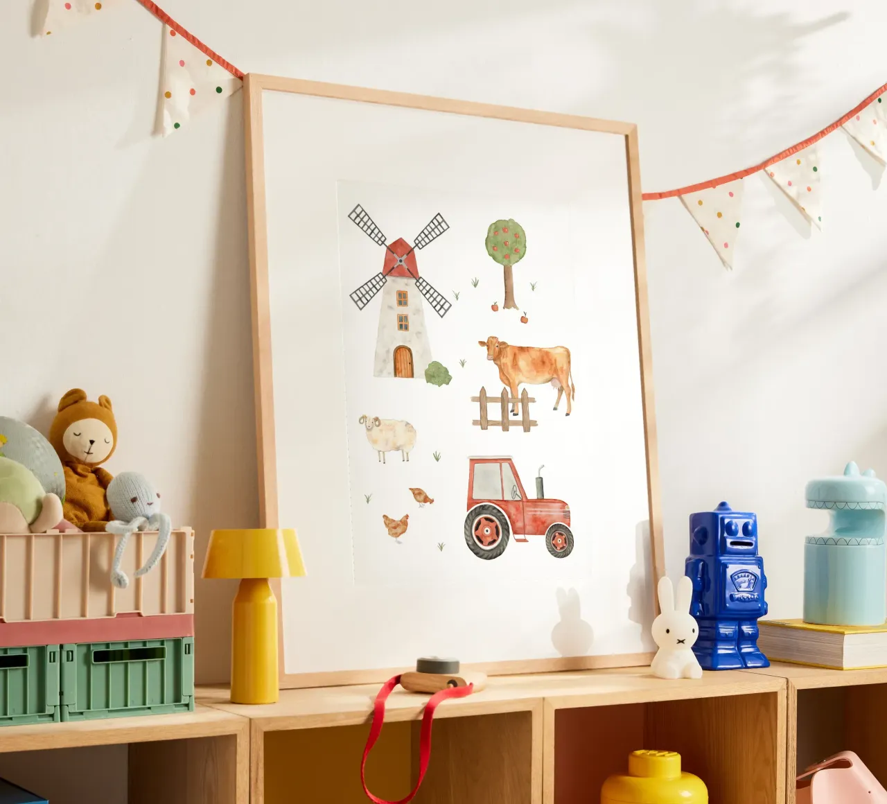 Fattoria - Vita di campagna poster con telaio in plastica da herzundpapier