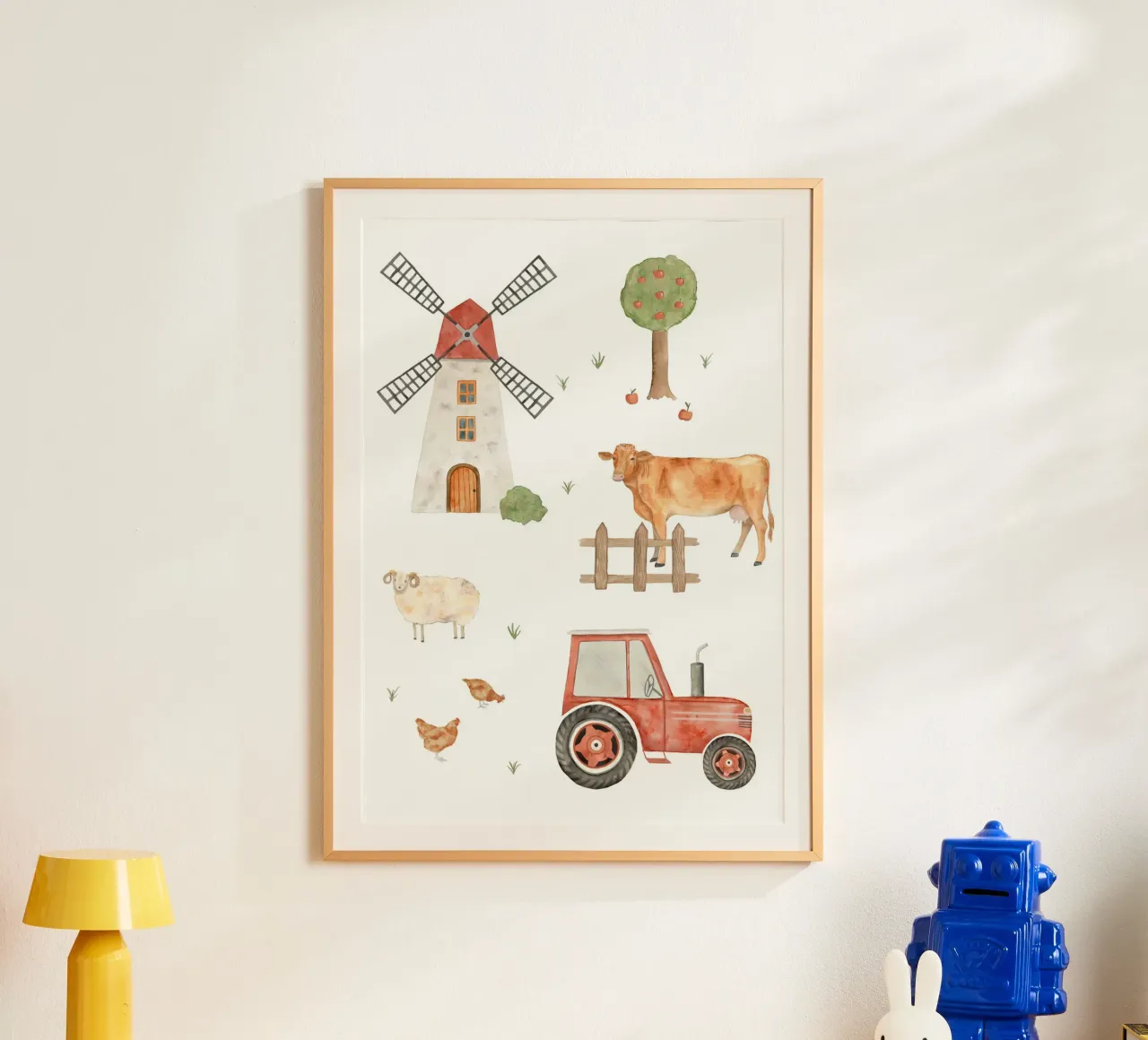Fattoria - Vita di campagna poster con telaio in plastica da herzundpapier