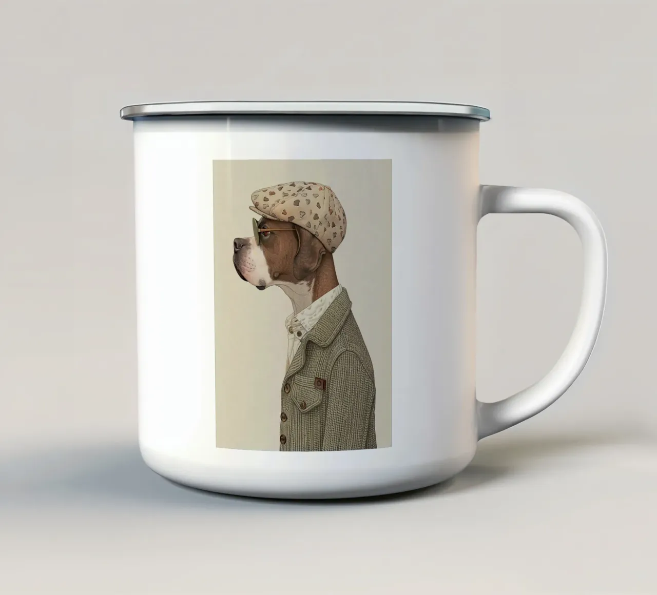 Cool Canine tazza in smalto da Rustic Grace Studio 02