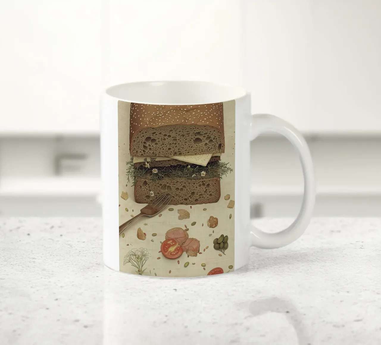 Delizia rustica per panini tazza in ceramica da Rustic Grace Studio 02