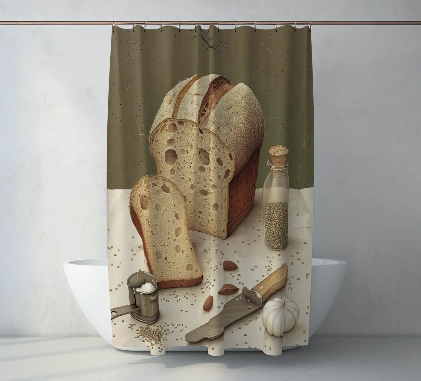 Rustic Slice Duschvorhang von Rustic Grace Studio 02