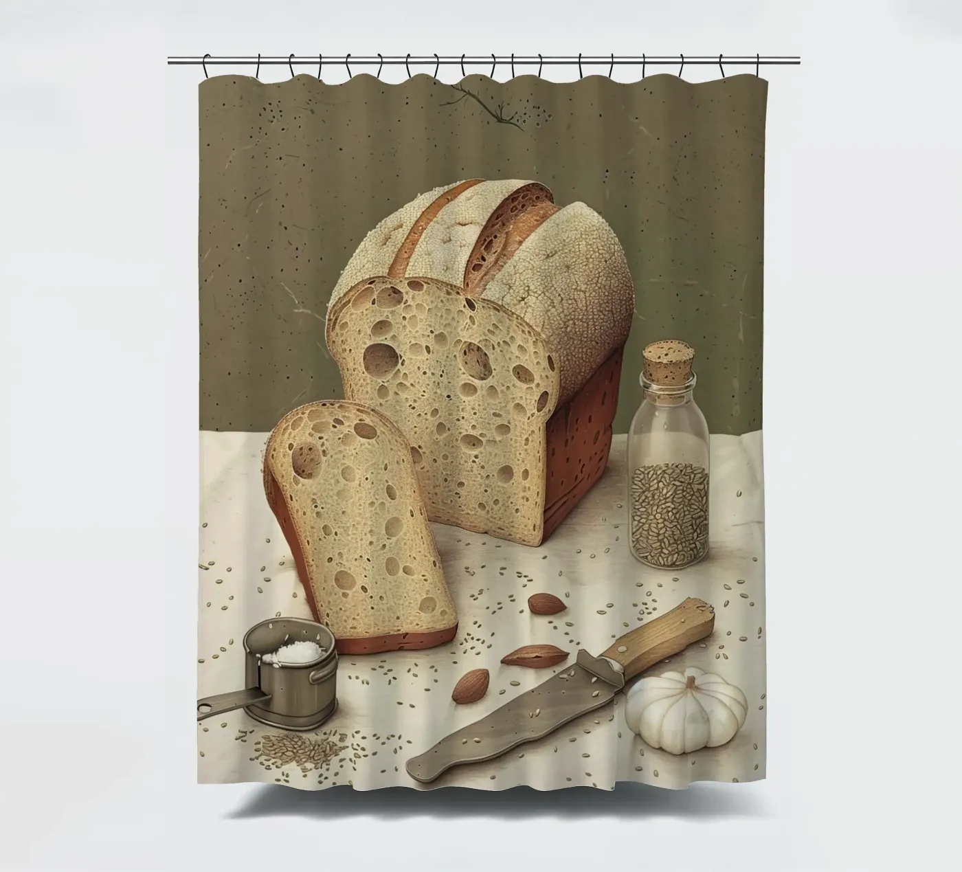 Tranche rustique rideau de douche de Rustic Grace Studio 02