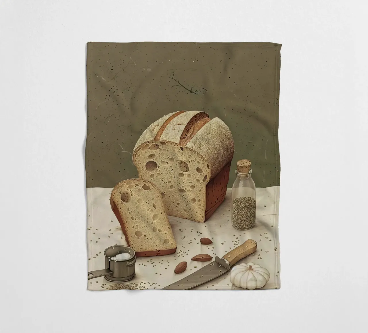 Rustic Slice fleece blanket by Rustic Grace Studio 02