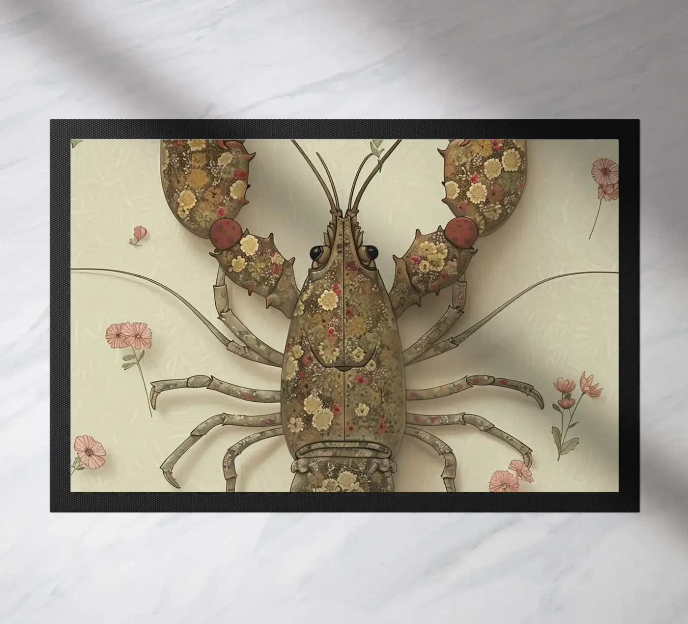 Bloemkreeft deurmat van Rustic Grace Studio 02