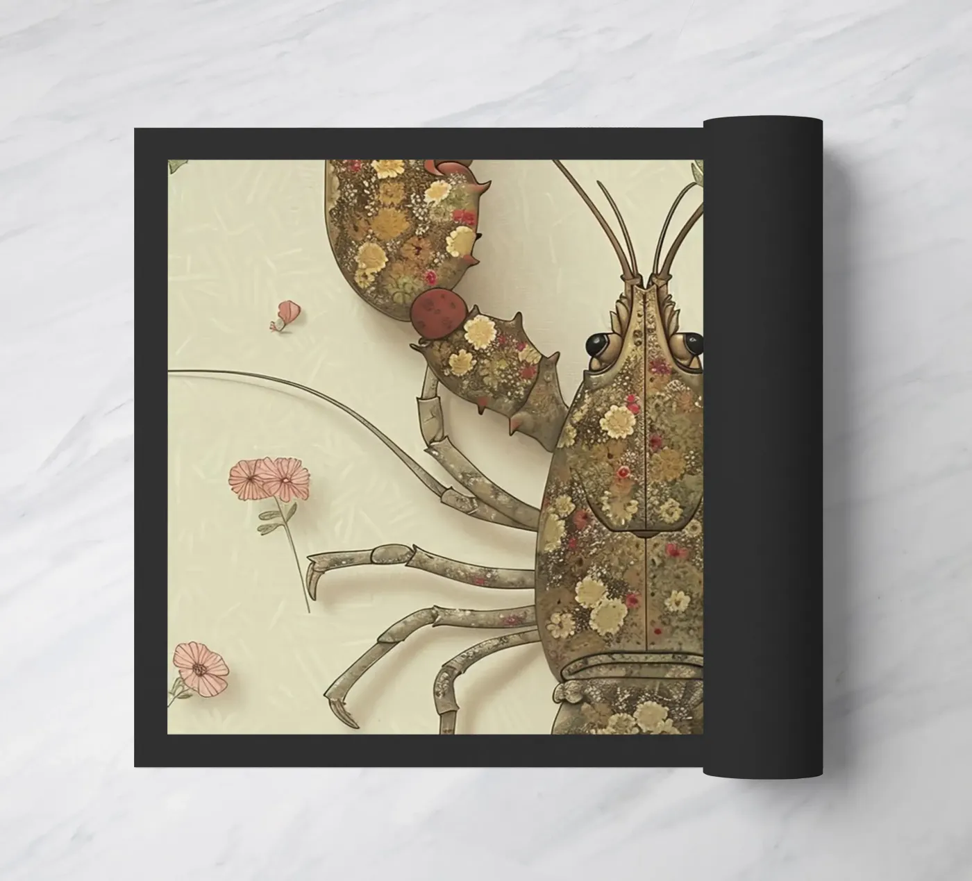 Bloemkreeft deurmat van Rustic Grace Studio 02