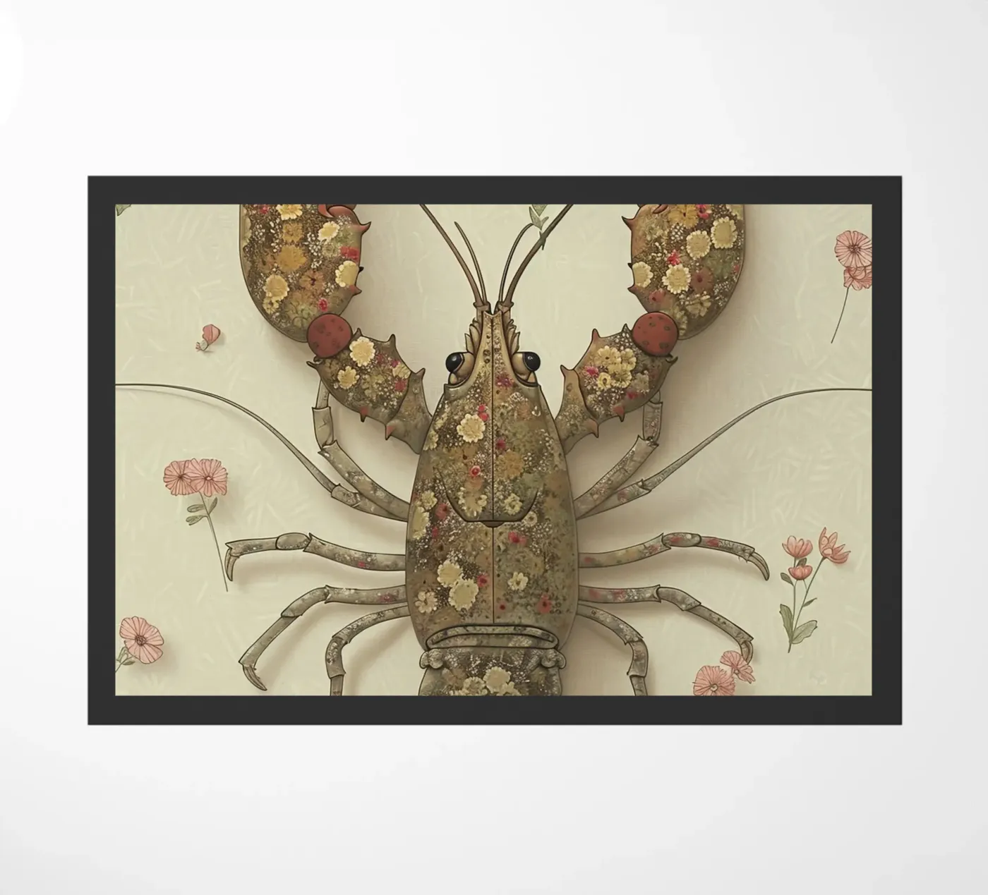 Bloemkreeft deurmat van Rustic Grace Studio 02