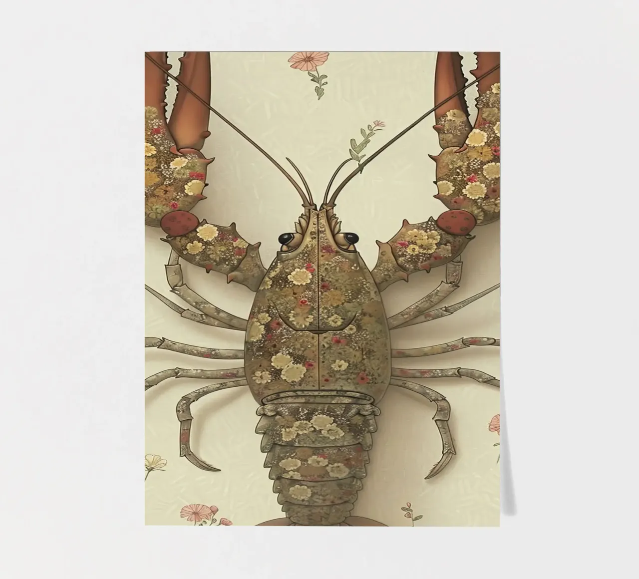 Floral Lobster sticker sheet by Rustic Grace Studio 02