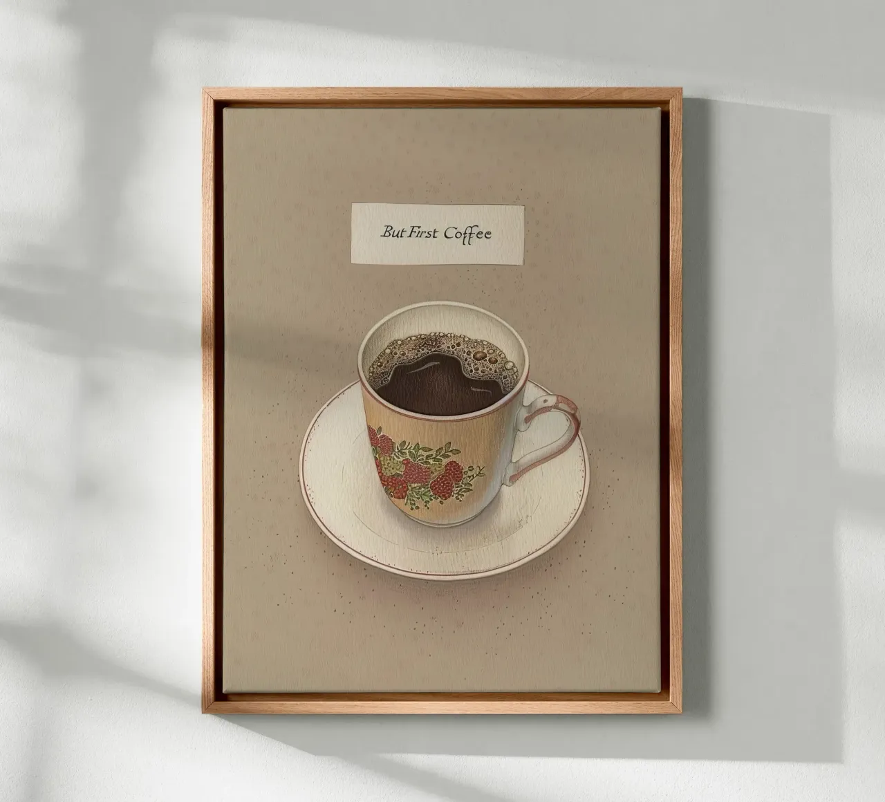 Rituale del mattino tela con Cornice a cassetta da Rustic Grace Studio 02