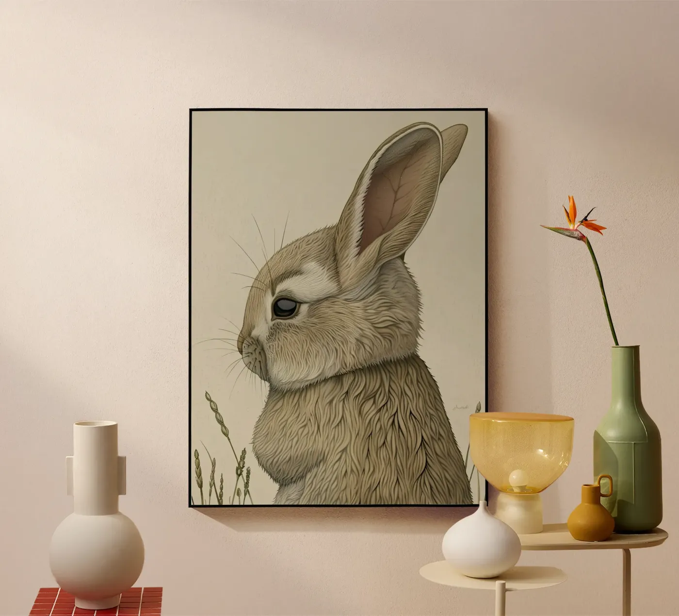 Lapin plexiglas de Rustic Grace Studio 02
