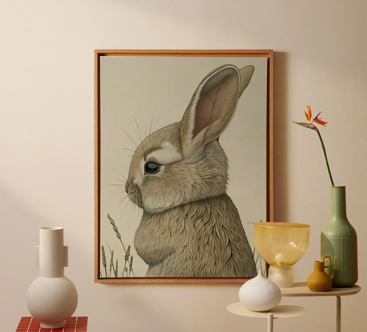 Conejito lienzo de Rustic Grace Studio 02
