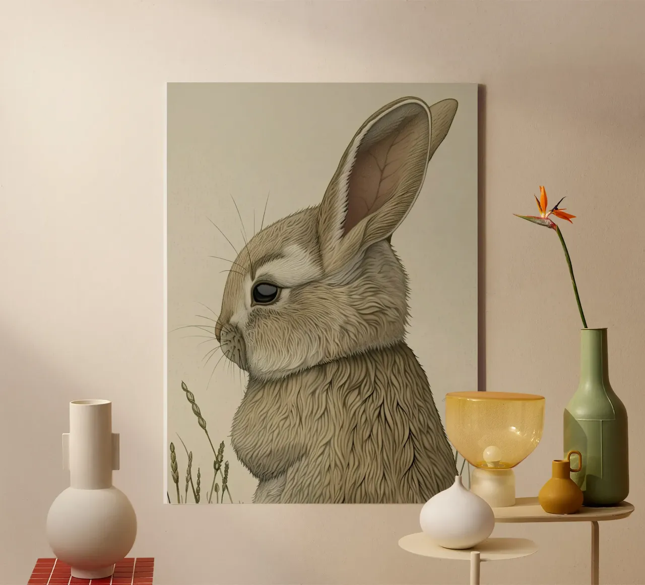 Conejito lienzo de Rustic Grace Studio 02