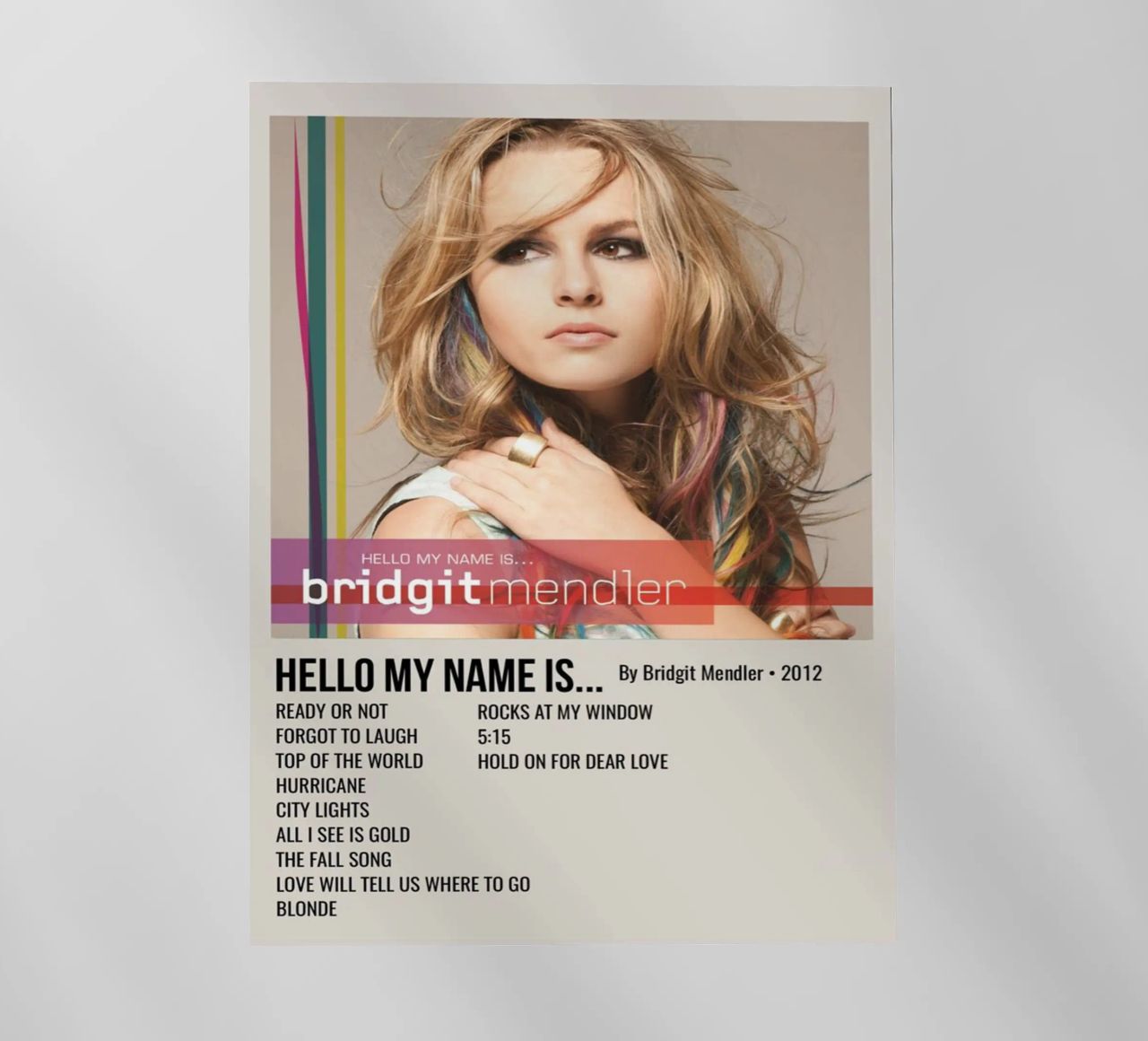 HELLO MY NAME IS... By Bridgit Mendler • 2012 pellicola backlit da SoundStudio