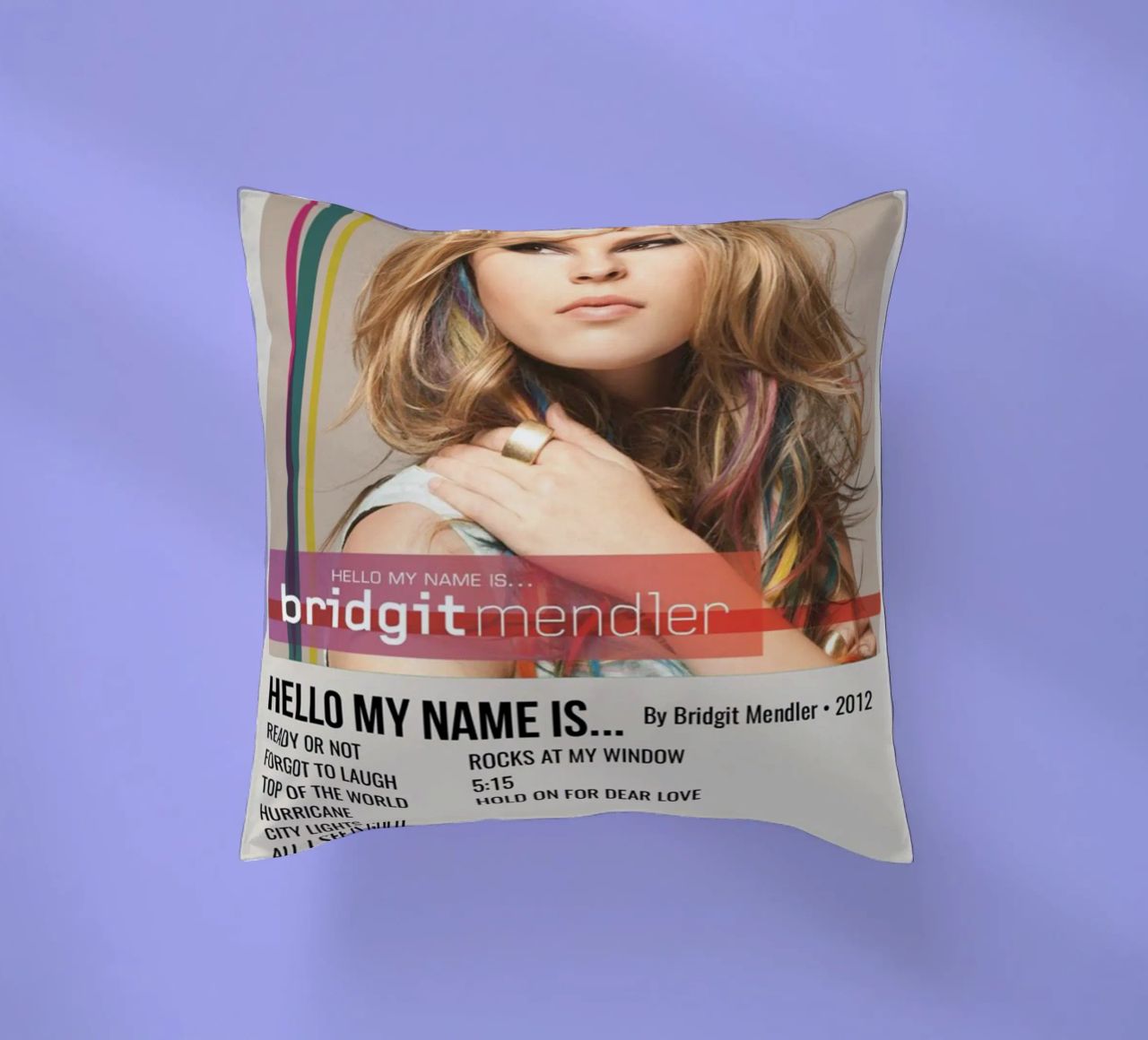 HELLO MY NAME IS... By Bridgit Mendler • 2012 cuscino da SoundStudio