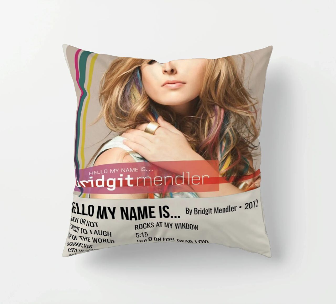 HELLO MY NAME IS... By Bridgit Mendler • 2012 cuscino da SoundStudio
