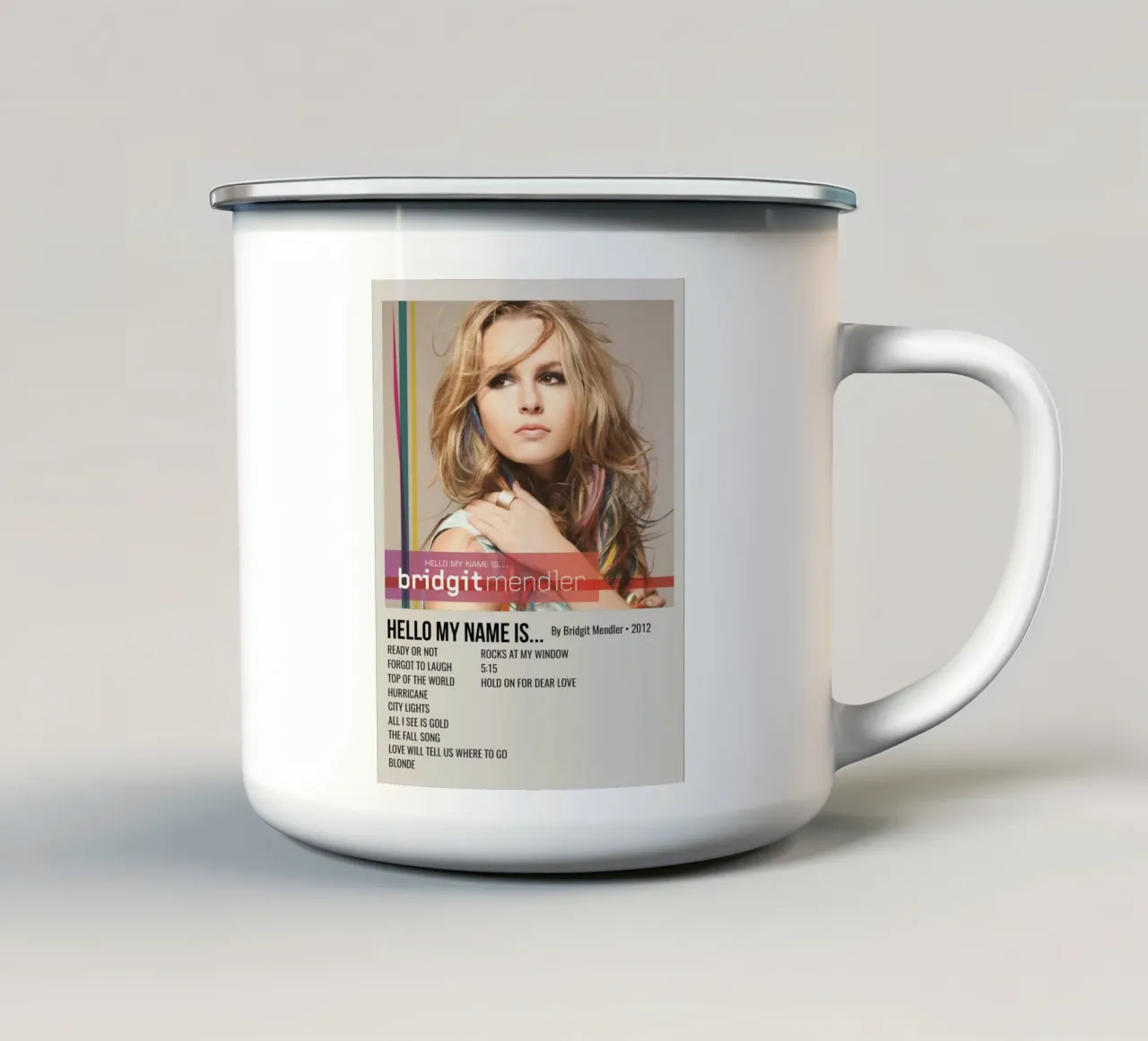 HELLO MY NAME IS... By Bridgit Mendler • 2012 mug en émail de SoundStudio