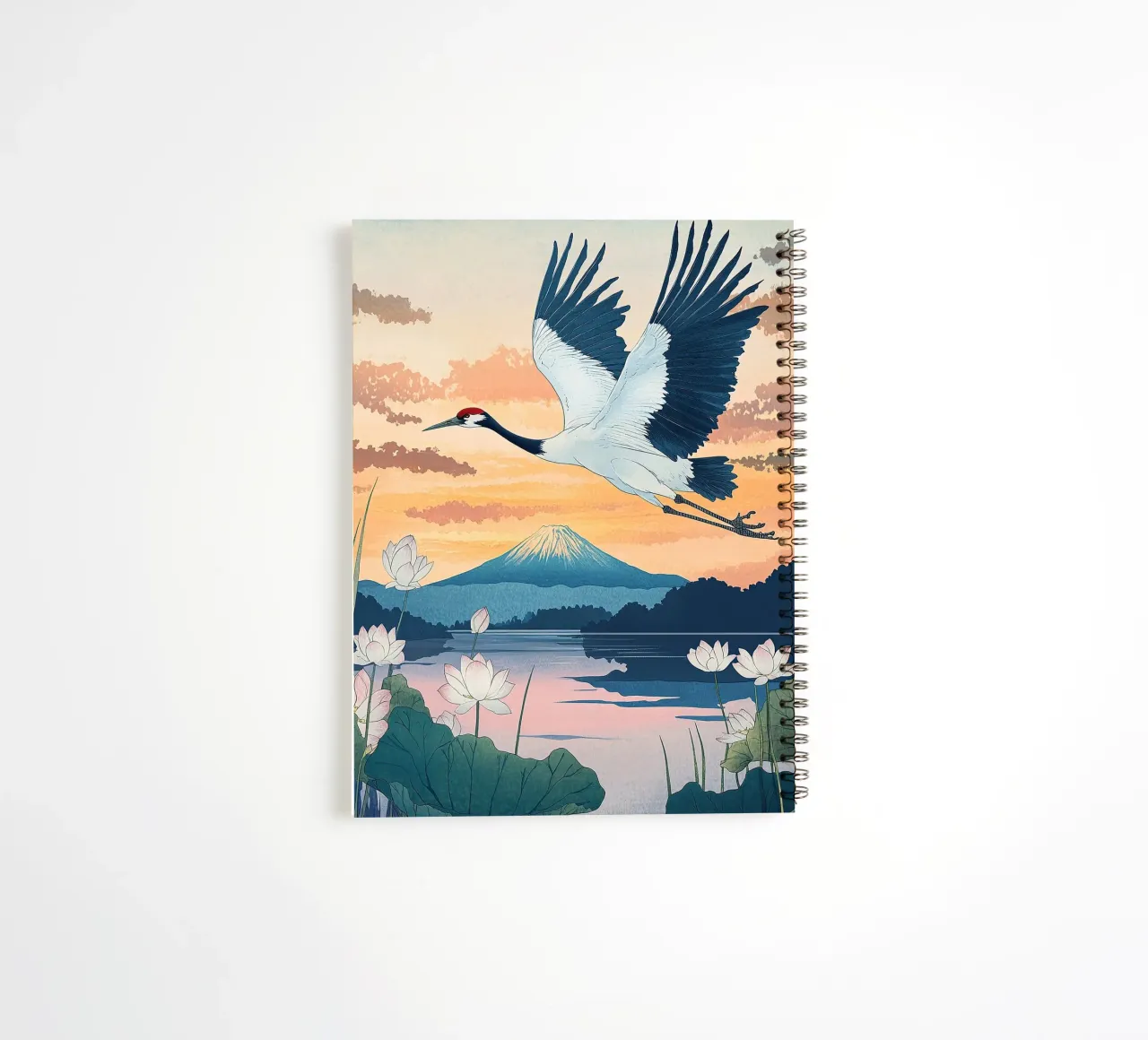 Harmony in the flapping of wings spiral notebook by Ukiyo Visions