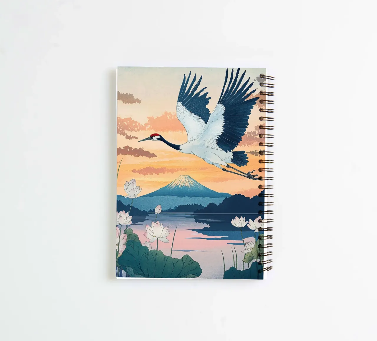 Harmony in the flapping of wings spiral notebook by Ukiyo Visions