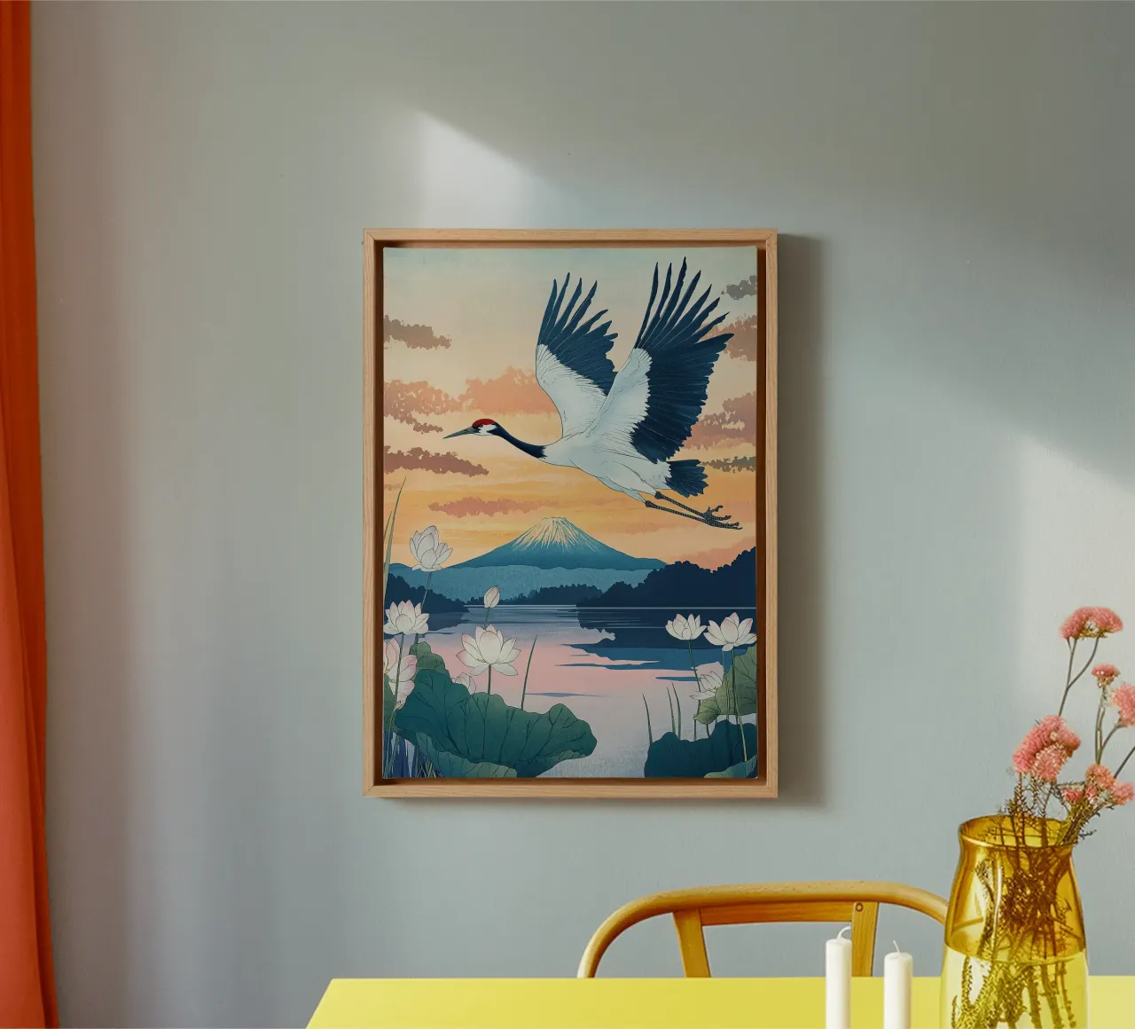 Harmony in the flapping of wings canvas by Ukiyo Visions
