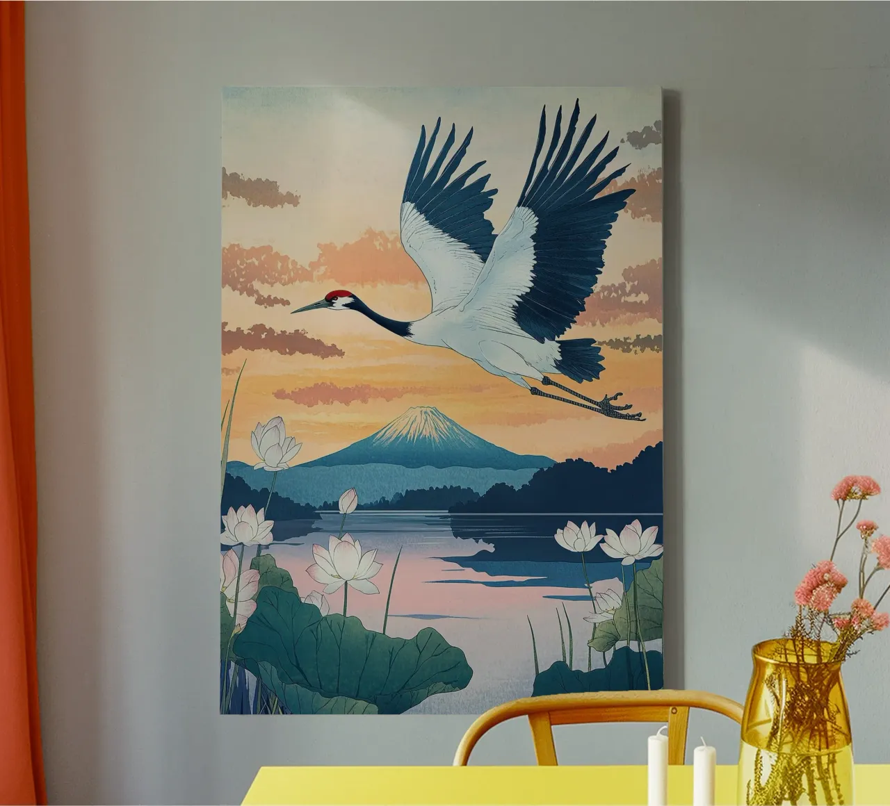 Harmony in the flapping of wings canvas by Ukiyo Visions