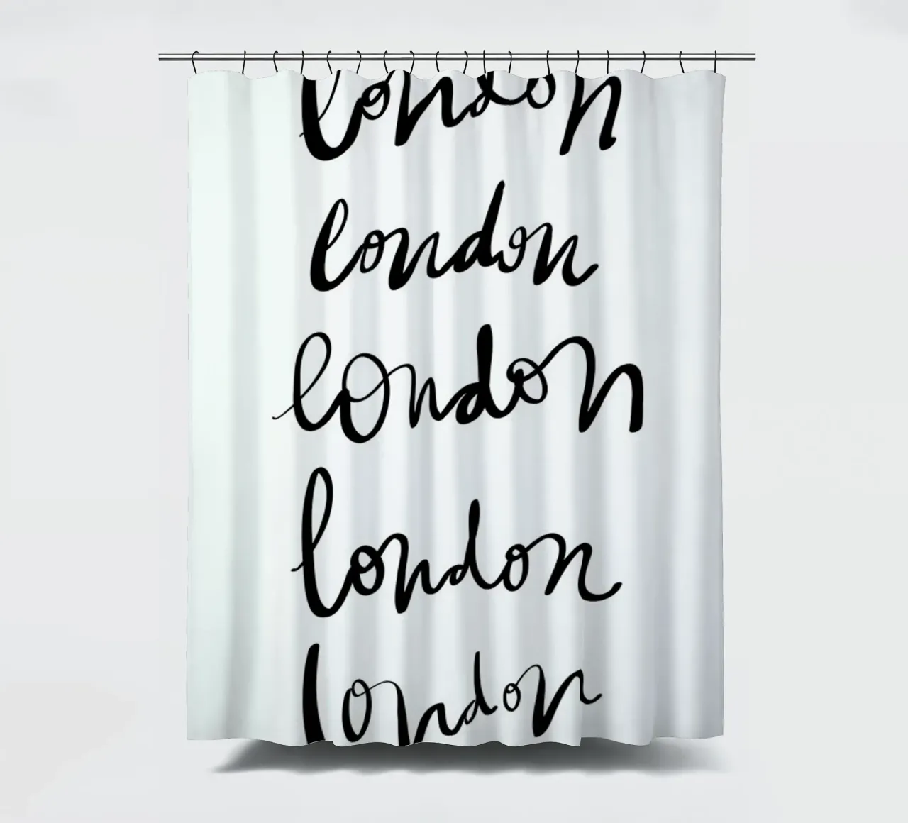 London shower curtain by Kristen Polsinelli