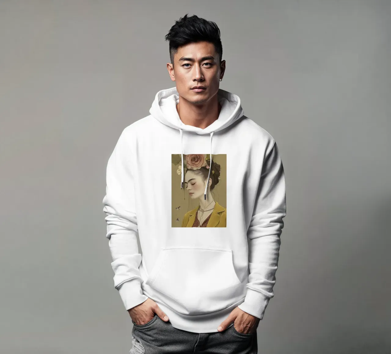 Frida reimaginada sudadera con capucha de Rustic Grace Studio 02