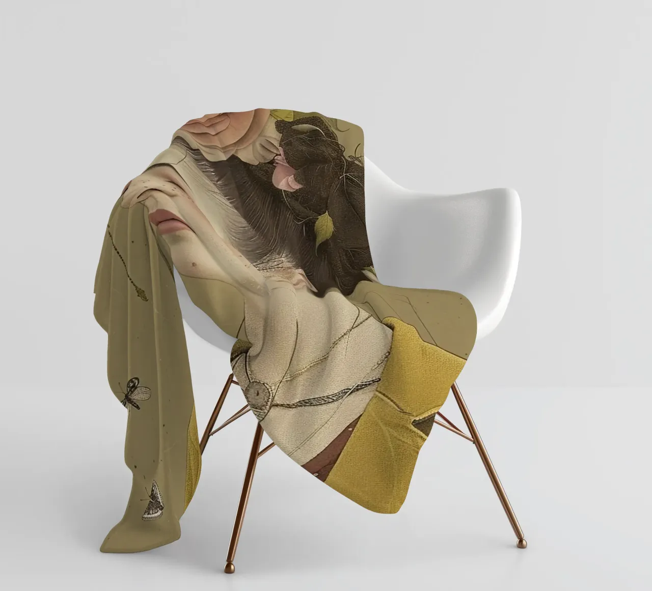 Frida neu interpretiert Fleecedecke von Rustic Grace Studio 02