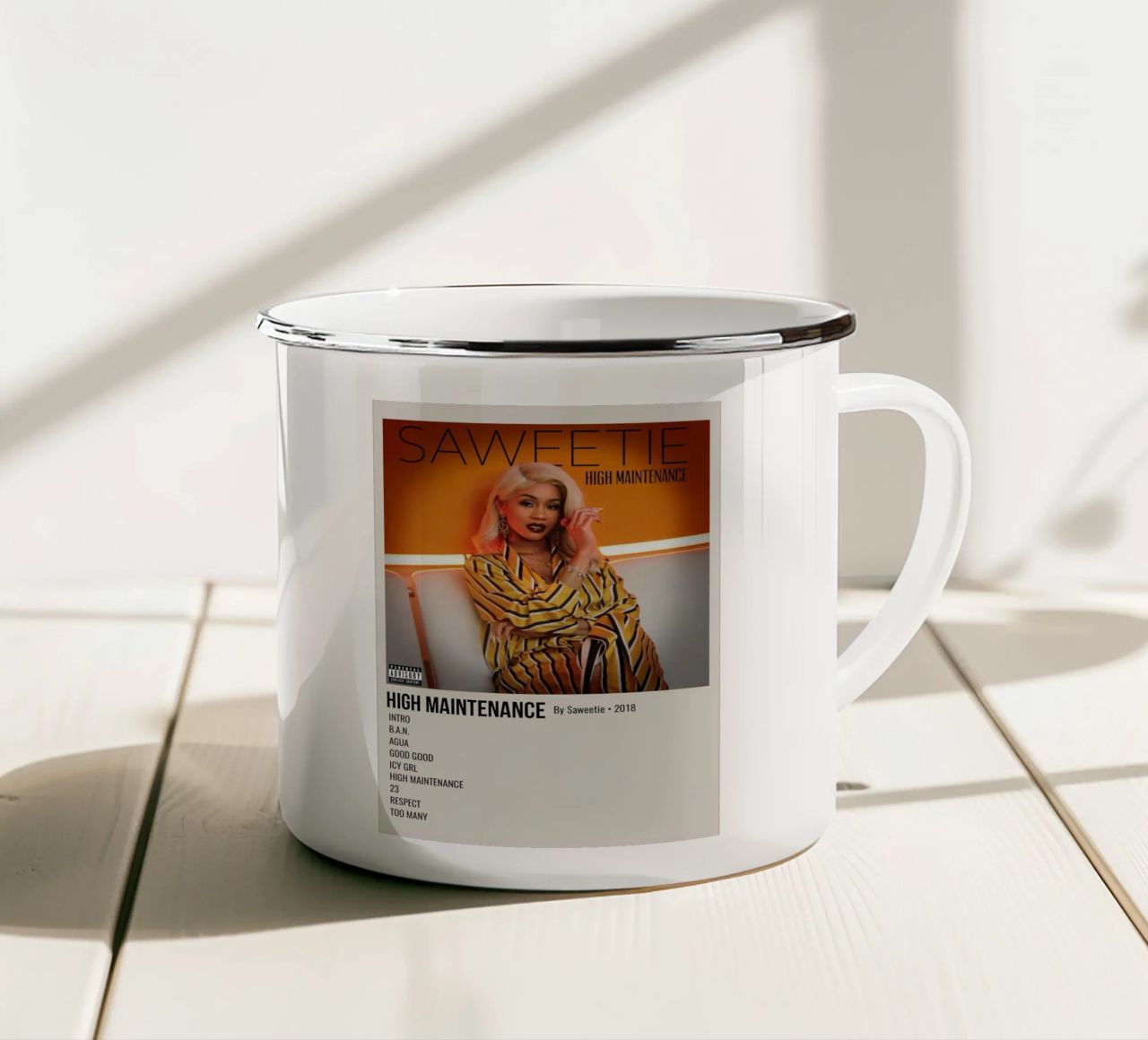 HIGH MAINTENANCE By Saweetie. 2018 tazza in smalto da SoundStudio