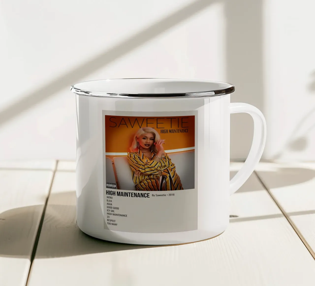HIGH MAINTENANCE By Saweetie. 2018 tazza in smalto da SoundStudio