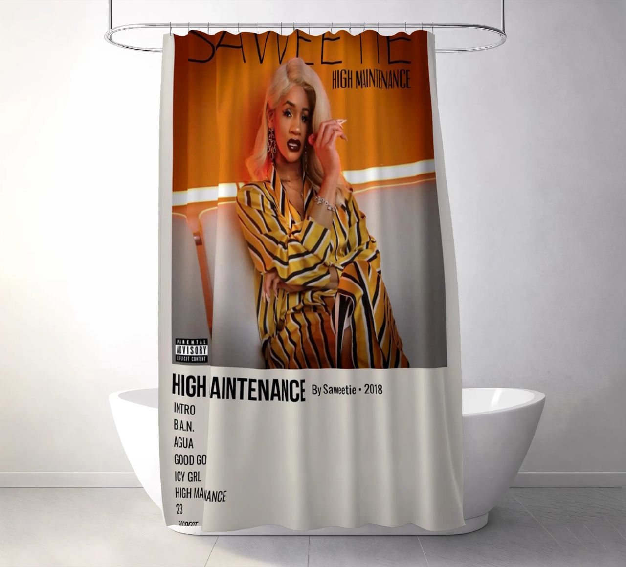 HIGH MAINTENANCE By Saweetie. 2018 Duschvorhang von SoundStudio