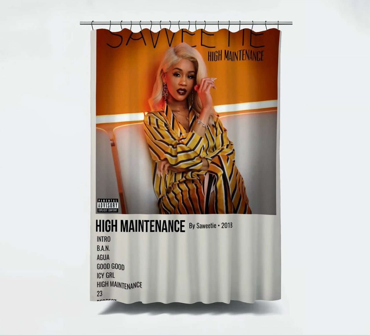 HIGH MAINTENANCE By Saweetie. 2018 Duschvorhang von SoundStudio