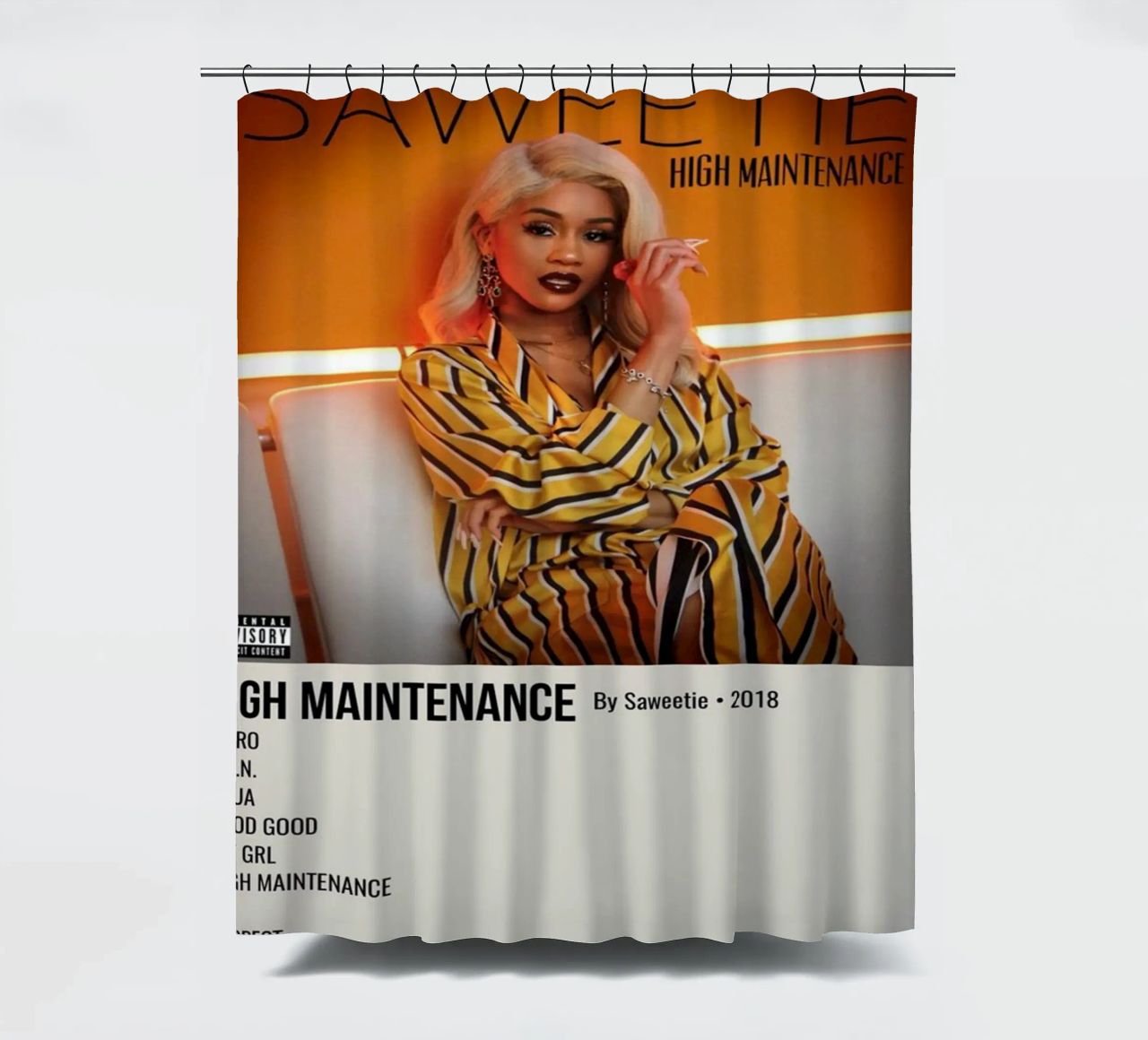 HIGH MAINTENANCE By Saweetie. 2018 Duschvorhang von SoundStudio