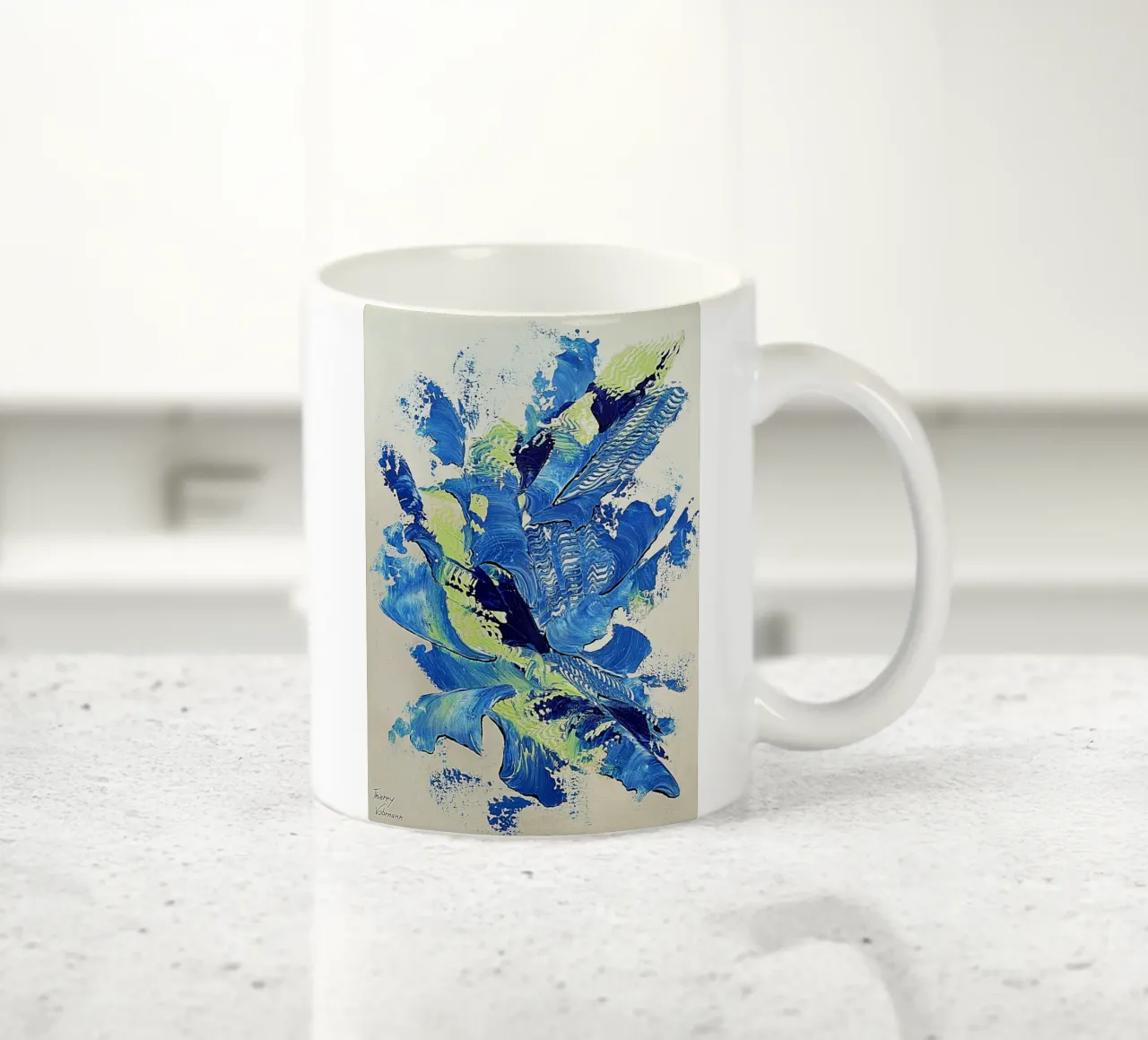 IDEAL GIFT 98 tazza in ceramica da Thierry Vobmann Abstract painting