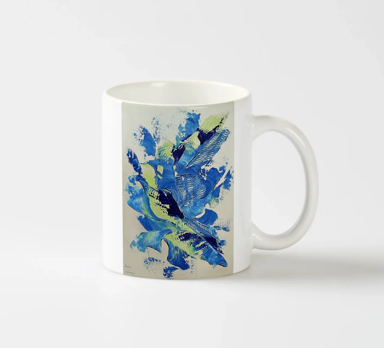 IDEAL GIFT 98 tazza in ceramica da Thierry Vobmann Abstract painting
