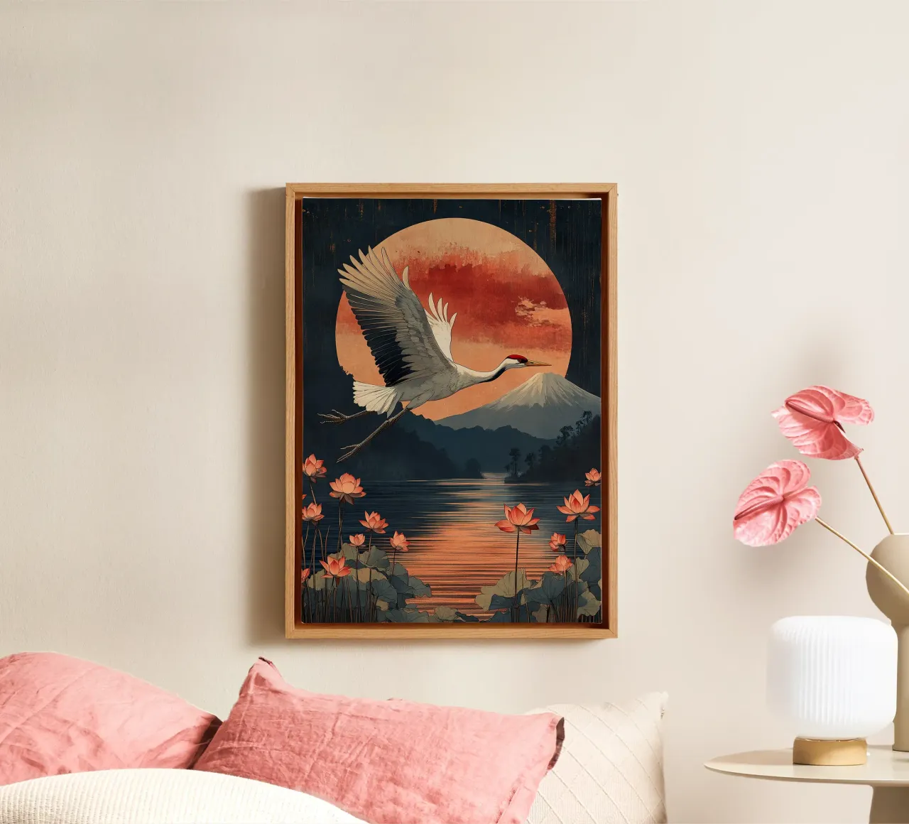 Dancer of the wind canvas with Floater frame by Ukiyo Visions
