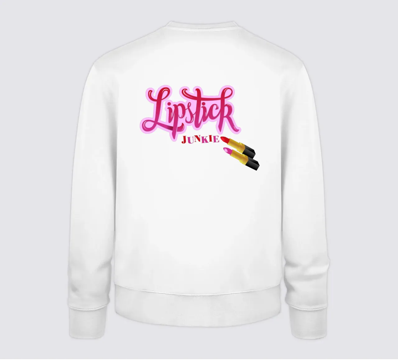 Lipstick Junkie. Scrittura a mano per le appassionate di make-up e per le ragazze. felpa da CalliLetters