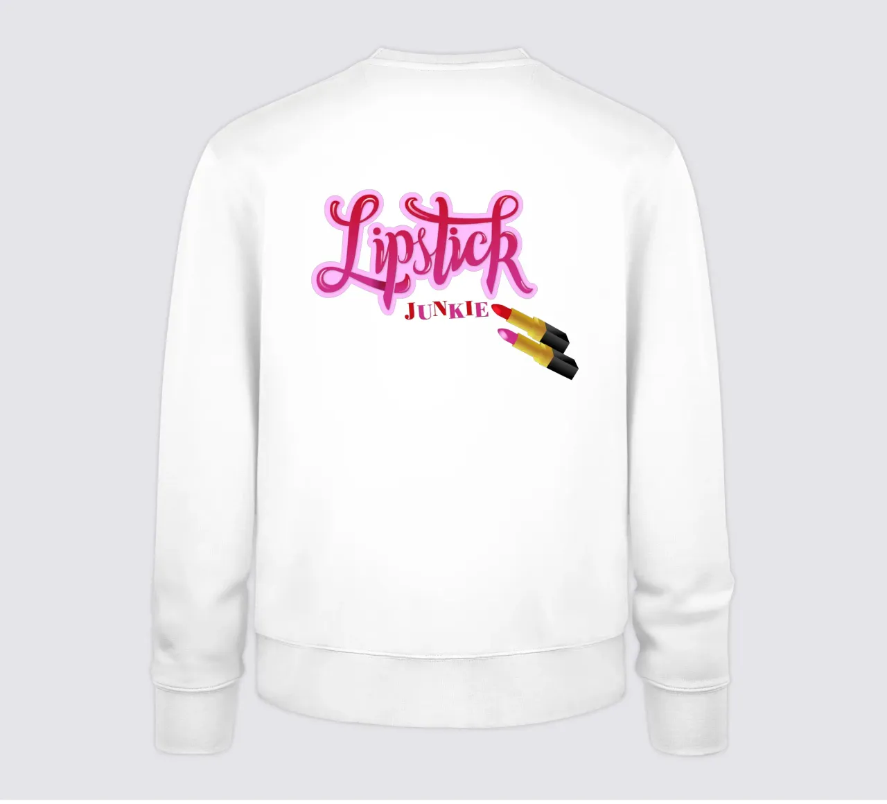 Lipstick Junkie. Scrittura a mano per le appassionate di make-up e per le ragazze. felpa da CalliLetters