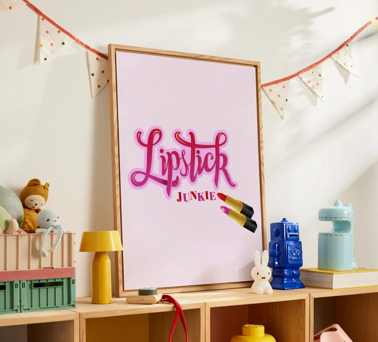 Lipstick Junkie. Scrittura a mano per le appassionate di make-up e per le ragazze. plexiglass da CalliLetters