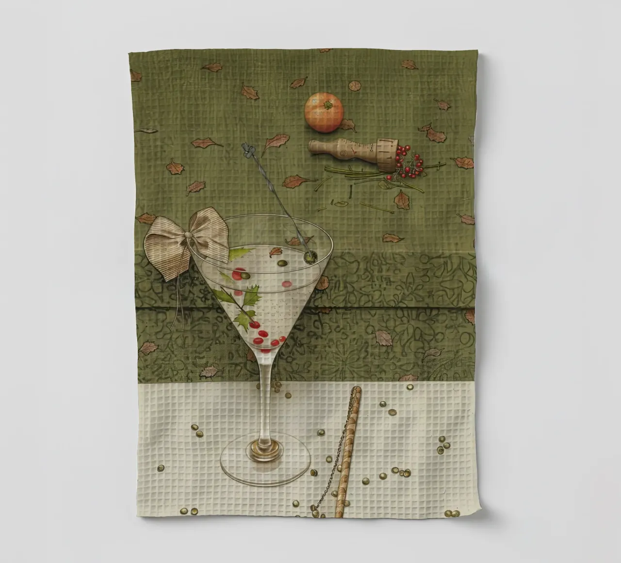 L'esprit des fêtes torchon de Rustic Grace Studio 02