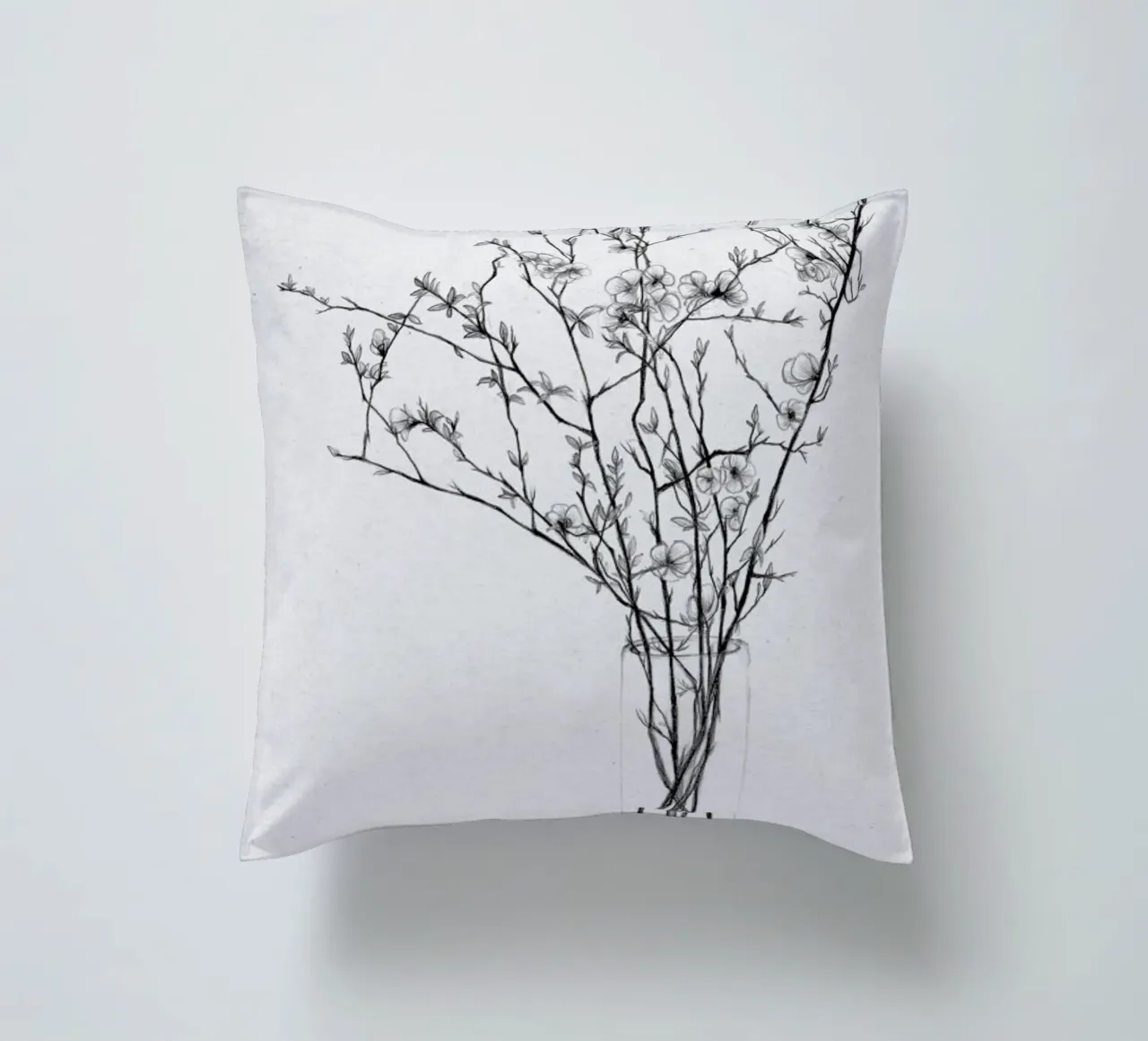 Les Fleurs 2 cuscino da The White Deer