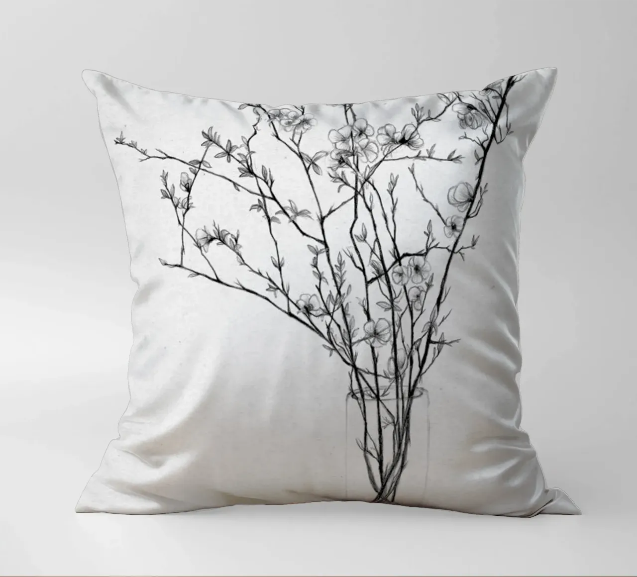 Les Fleurs 2 cuscino da The White Deer