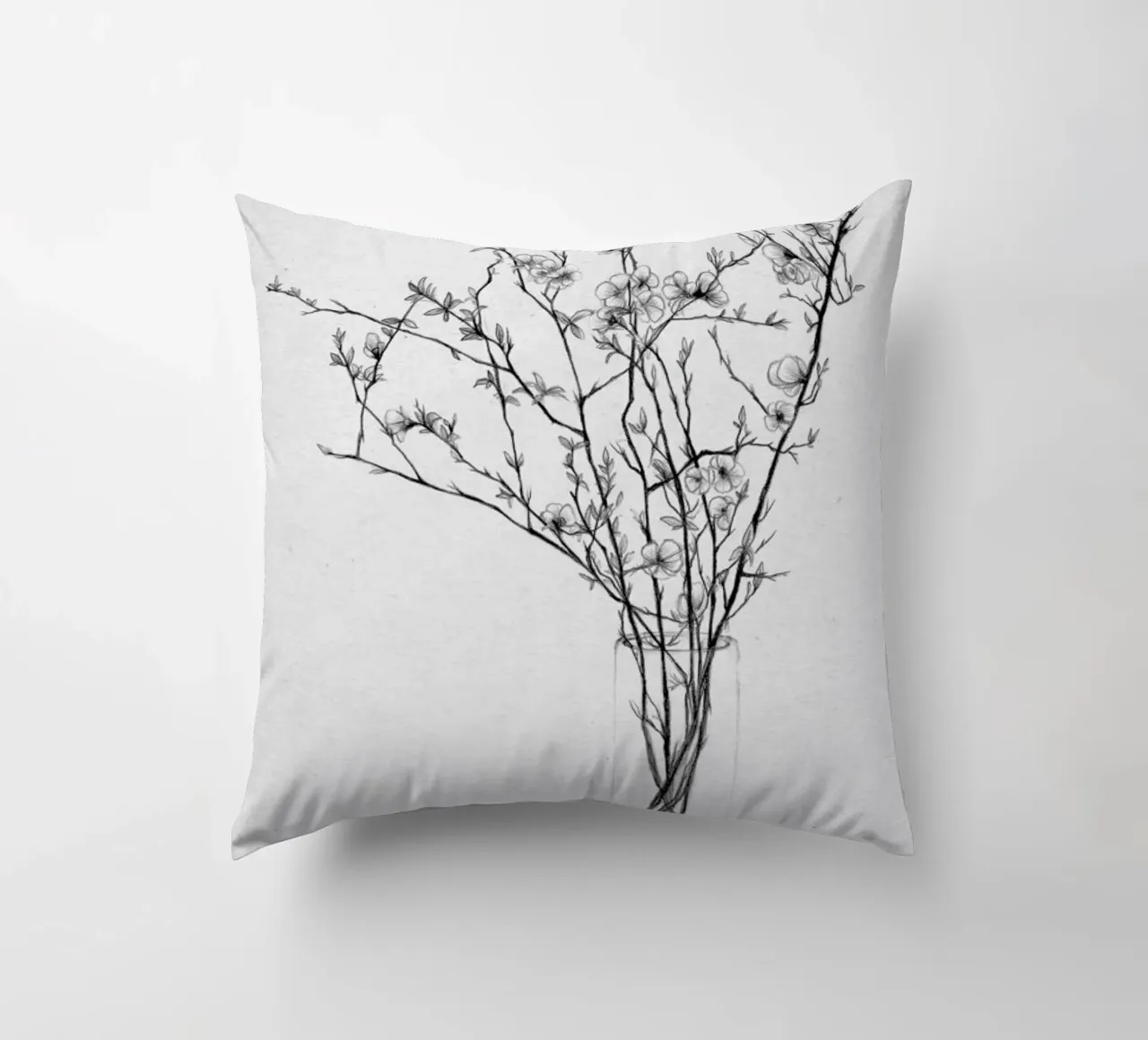 Les Fleurs 2 cuscino da The White Deer