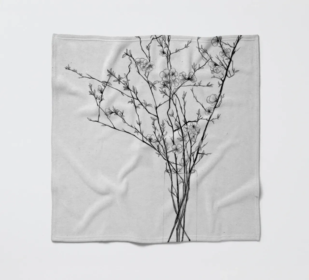 Les Fleurs 2 coperta in pile da The White Deer