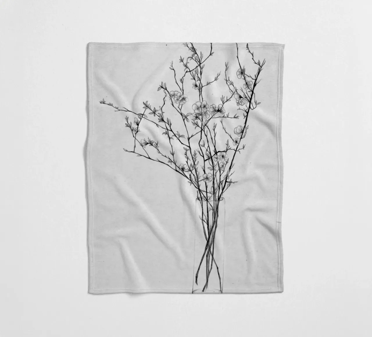 Les Fleurs 2 coperta in pile da The White Deer