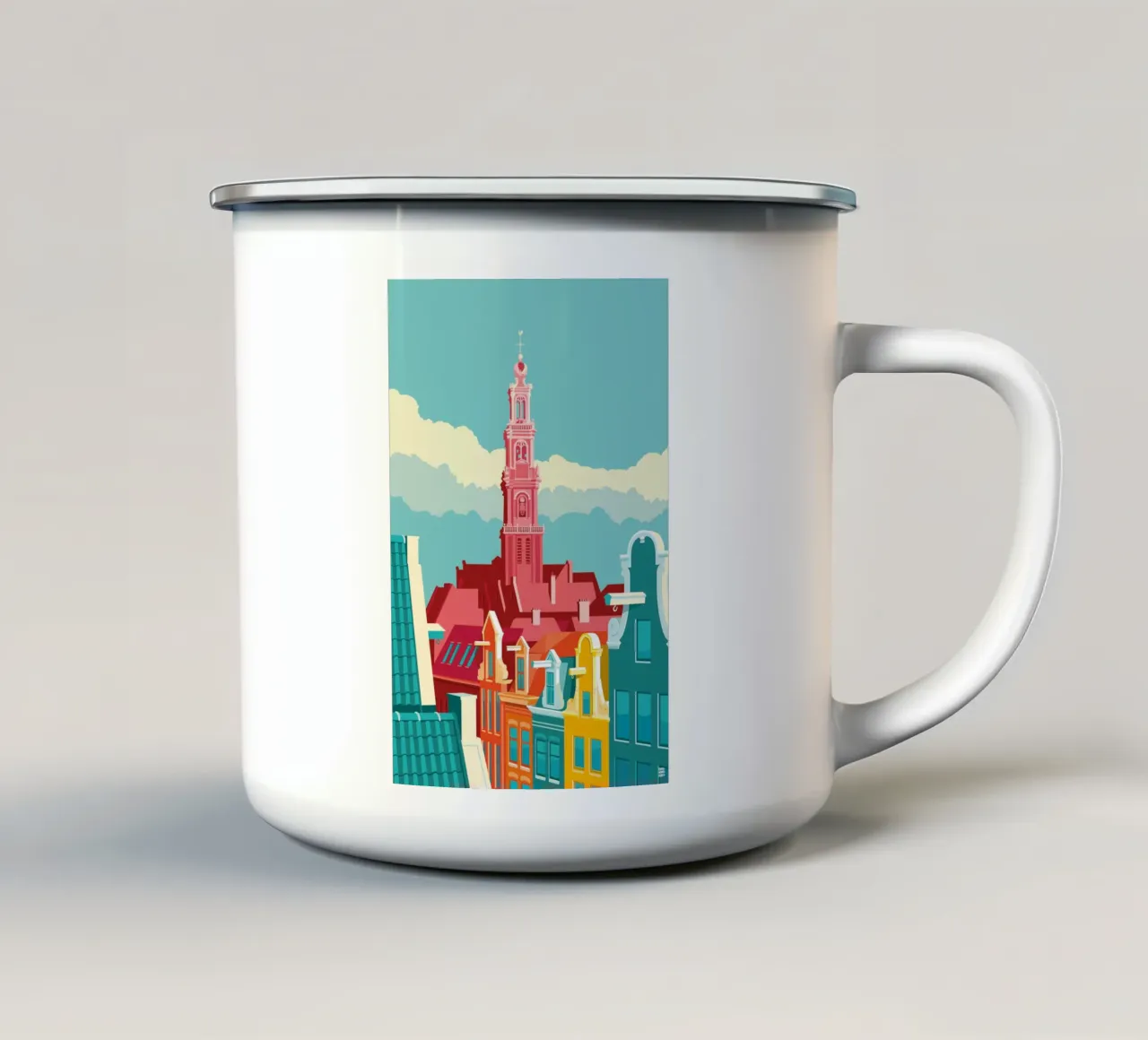 Westerkerk, Jordaan, Amsterdam tazza in smalto da Remko Heemskerk