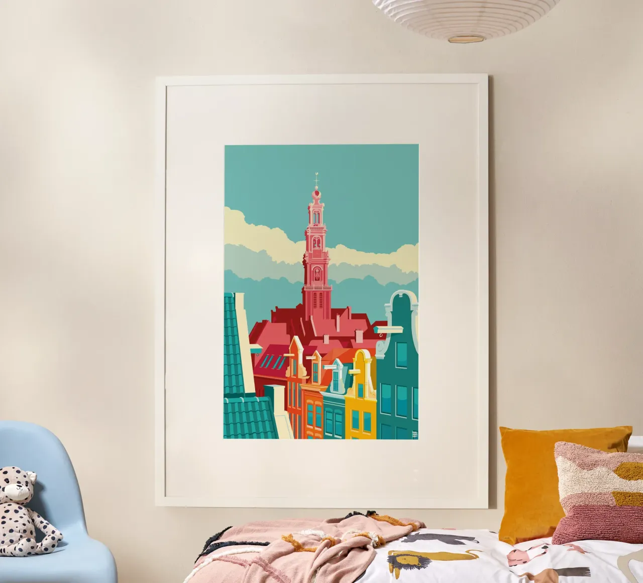 Westerkerk, Jordaan, Amsterdam poster with aluminum frame by Remko Heemskerk
