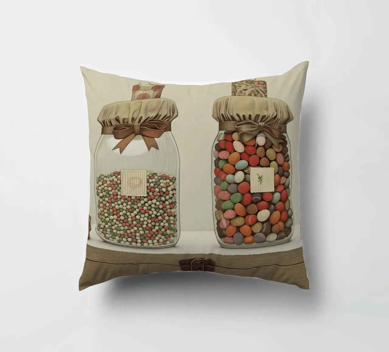 Jars of Joy decorative cushion by Rustic Grace Studio 02