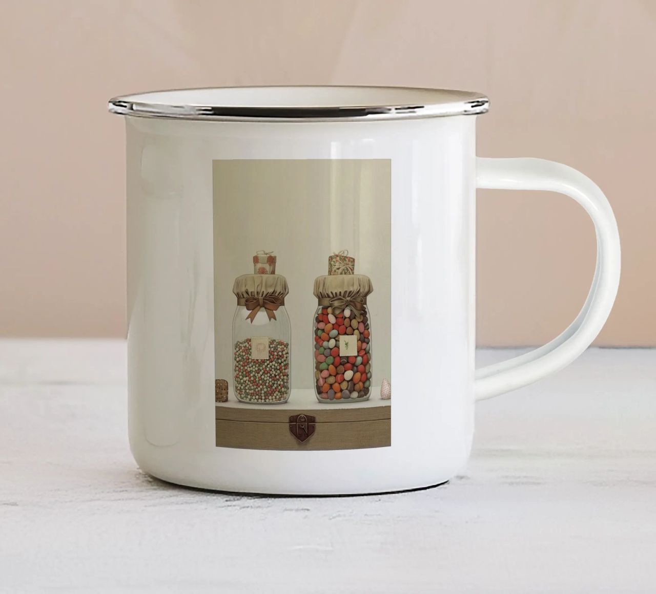 Vasi di gioia tazza in smalto da Rustic Grace Studio 02