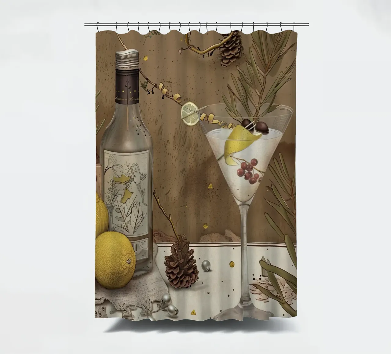 Rustikale Eleganz Duschvorhang von Rustic Grace Studio 02